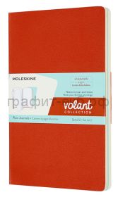 Книжка зап.Moleskine Large Volant нелинованная оранжевая QP723F16B24