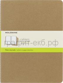 Книжка зап.Moleskine XLarge Cahier нелинованная бежевая QP423
