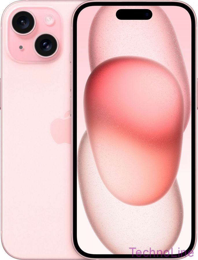 Смартфон Apple iPhone 15 128 ГБ, розовый 2SIM