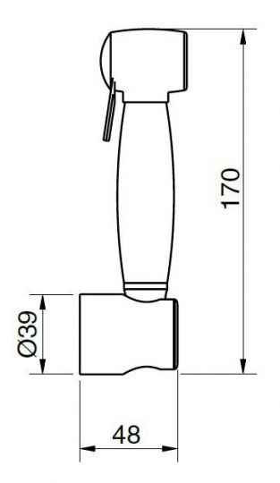 Гигиенический душ со шлангом и держателем CEZARES ATLANTIS-U-IFS-01 схема 5