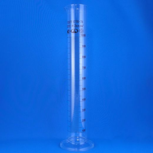 Цилиндр мерный 1-1000-2, 1000 мл, со стеклянным основанием