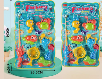 Игра "Рыбалка" (7 предметов) с парусником,2 цвета в блистере