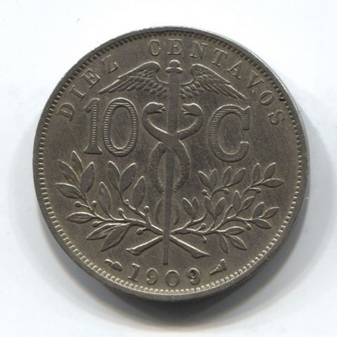 10 сентаво 1909 Боливия