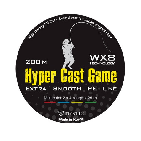 Шнур Hyper Cast Game 200 м (0,18 мм / 9,5 кг) мультиколор