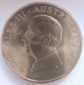 Король Карл III. Кенгуру. 1 доллар Австралия 2023