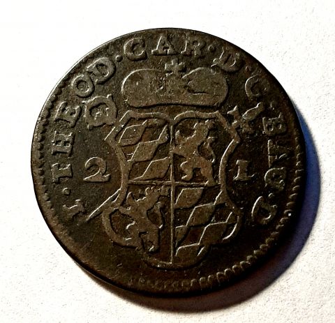 2 лиарда 1751 Льеж Бавария XF