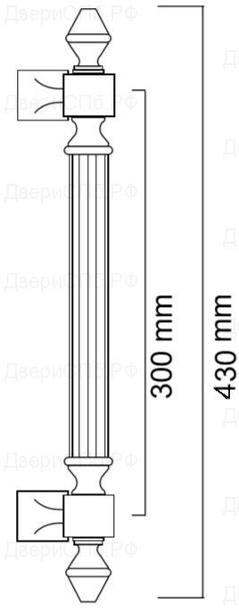 Скоба 740 Impero Матовая бронза